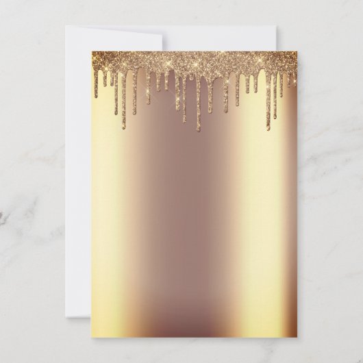Minimalisme Sparkly Drift Gold Sepia Ombre Kaart (Achterkant)