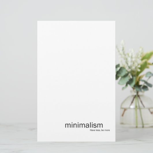 Minimalisme Stationery Briefpapier (Staand voorkant)