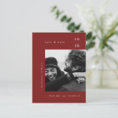 Minimalisme Typografie Save the Date Aankondigingskaart (Staand voorkant)