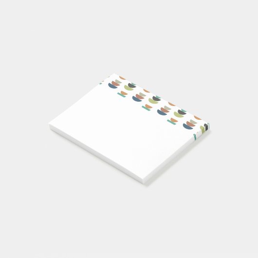 Minimalisme uit het midden van de eeuw post-it® notes (Schuin)