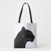 Minimalisme van Black Panther Head Tote Bag (Voorkant)