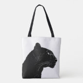Minimalisme van Black Panther Head Tote Bag (Achterkant)