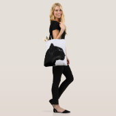 Minimalisme van Black Panther Head Tote Bag (Op model)