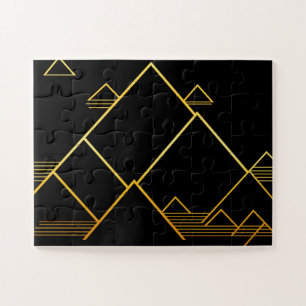 minimalisme van de bergtop legpuzzel