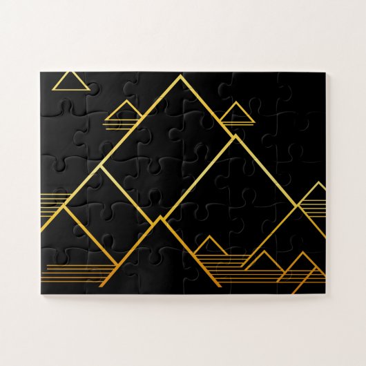 minimalisme van de bergtop legpuzzel (Horizontaal)
