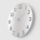 Minimalisme van de metalen zilver grijze Arabische Grote Klok (Hoek)