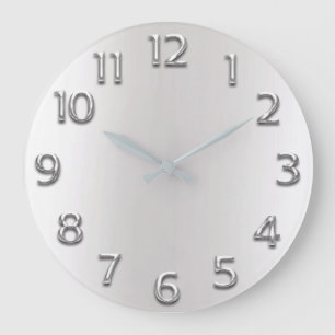 Minimalisme van de metalen zilver grijze Arabische Grote Klok