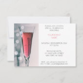 Minimalisme van de wijncocktail-partij bij de uitn kaart (Achterkant)