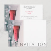 Minimalisme van de wijncocktail-partij bij de uitn kaart (Voorkant / Achterkant)