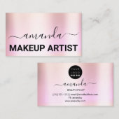 Minimalisme van het Abstracte Roos van de Makeup v Visitekaartje (Voorkant / Achterkant)