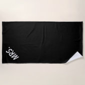 Minimalisme van mevrouw Black and White Typography Strandlaken (Voorkant)