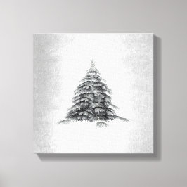 Minimalisme van winteronderdrukking Moderne kunst Canvas Afdruk