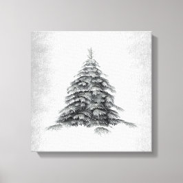 Minimalisme van winteronderdrukking Moderne kunst Canvas Afdruk