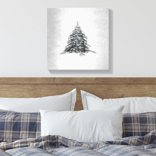 Minimalisme van winteronderdrukking Moderne kunst Canvas Afdruk (Insitu (Slaapkamer))