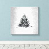 Minimalisme van winteronderdrukking Moderne kunst Canvas Afdruk (Insitu (Houten vloer))