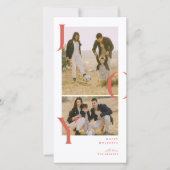 Minimalisme Vreugde 2 foto collage vakantie fotoka Feestdagenkaart (Voorkant)