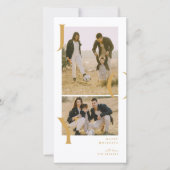 Minimalisme Vreugde 2 foto collage vakantie fotoka Feestdagenkaart (Voorkant)