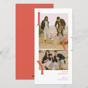 Minimalisme Vreugde 2 fotocollage vakantie fotokaa Feestdagenkaart