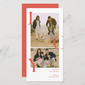 Minimalisme Vreugde 2 fotocollage vakantie fotokaa Feestdagenkaart