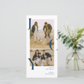 Minimalisme Vreugde 2 fotocollage vakantie fotokaa Feestdagenkaart (Staand voorkant)