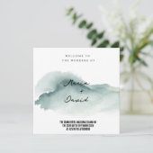 Minimalisme waterverkleuringsuitnodiging kaart (Staand voorkant)