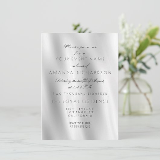 Minimalisme Wit Grijs Zijdestof Ombre Verjaardag Kaart (Staand voorkant)