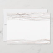 Minimalisme Wit Rose Grijs Abstract Delicate Lijne Kaart (Voorkant)