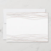 Minimalisme Wit Rose Grijs Abstract Delicate Lijne Kaart (Achterkant)