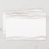 Minimalisme Wit Rose Grijs Abstract Delicate Lijne Kaart (Voorkant / Achterkant)