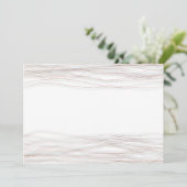 Minimalisme Wit Rose Grijs Delicate Lijnen Streken Kaart (Staand voorkant)