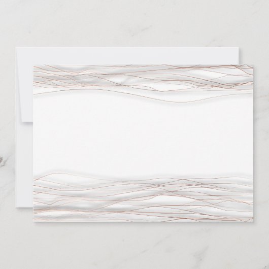 Minimalisme Wit Rose Grijs Delicate Lijnen Streken Kaart (Achterkant)