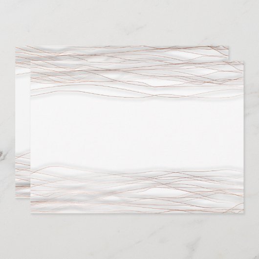 Minimalisme Wit Rose Grijs Delicate Lijnen Streken Kaart (Voorkant / Achterkant)