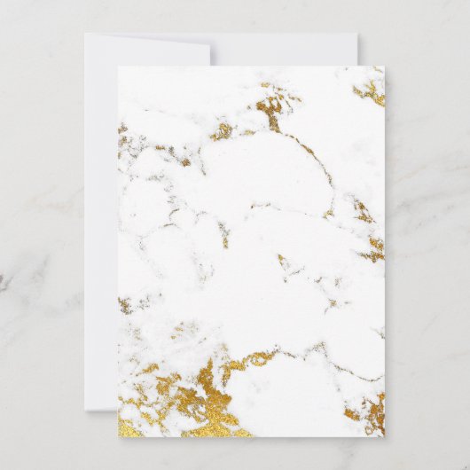Minimalisme Witte Carrara Marmer Gouden Verjaardag Kaart (Achterkant)