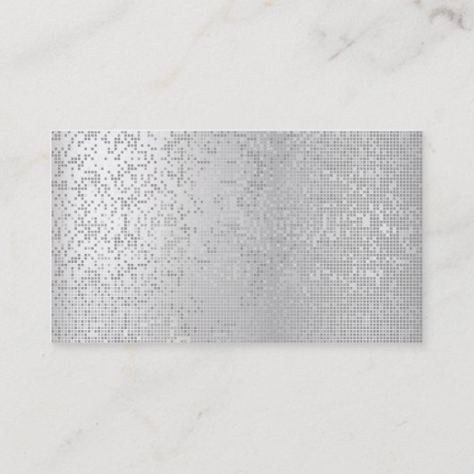 Minimalisme Zilvergrijze vip Consulting Finances Visitekaartje (Achterkant)