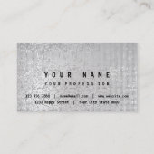 Minimalisme Zilvergrijze vip Consulting Finances Visitekaartje (Voorkant)