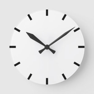 Minimalisme zwart en wit eenvoudig stedelijk ronde klok