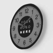 Minimalisme zwarte grijze Logo Grote Klok (Hoek)