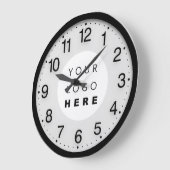 Minimalisme zwarte grijze Logo Grote Klok (Hoek)