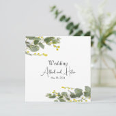 Minimalismo de flores de mimosa kaart (Staand voorkant)