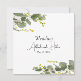 Minimalismo de flores de mimosa kaart