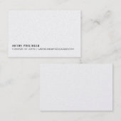 Minimalismus in schwarz weiß-bezoekenkarte visitekaartje (Voorkant / Achterkant)