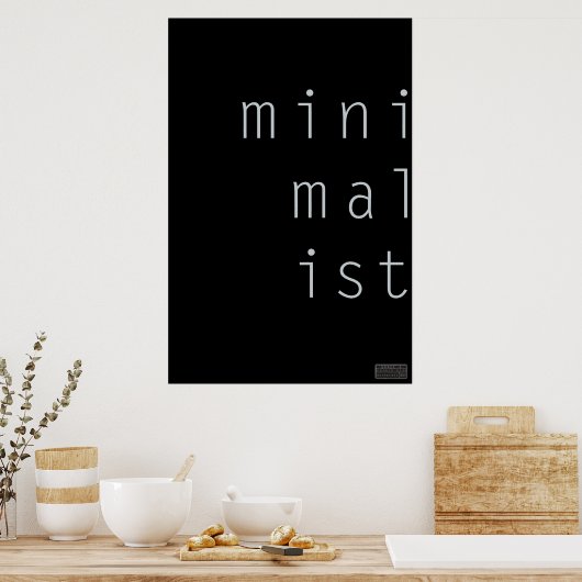 MiniMalIst 001 - Aangepast Poster achtergrondkleur (Keuken)