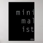 MiniMalIst 001 - Aangepast Poster achtergrondkleur (Voorkant)