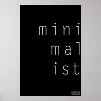 MiniMalIst 001 - Aangepast Poster achtergrondkleur