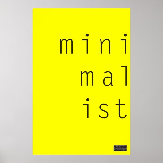 MiniMalIst 003 - Aangepast Poster achtergrondkleur (Voorkant)