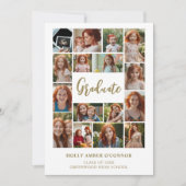 Minimalist 16 Photos Time Life Graduate Collage Kaart (Voorkant)