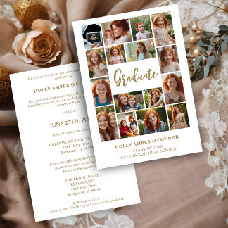 Minimalist 16 Photos Time Life Graduate Collage Kaart