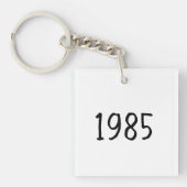 Minimalist 1985 Birthday Year Acrylic Keychain (Voorkant)
