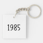 Minimalist 1985 Birthday Year Acrylic Keychain (Achterkant)