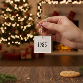 Minimalist 1985 Birthday Year Acrylic Keychain